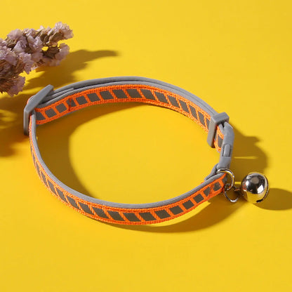 Reflective Pet Collars with Plastic Buckles — Safe & Stylish | 20–34cm