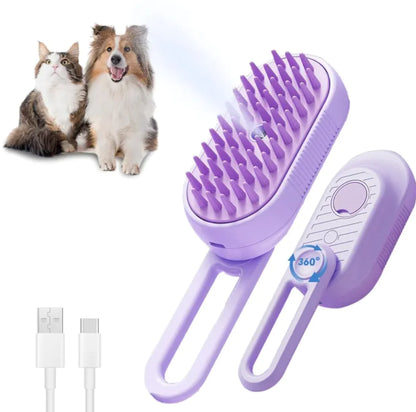 Fenya™ 3-in-1 Cat Steam Brush — Groom, Clean & Massage in One | Foldable Handle + Gentle Steam Spray