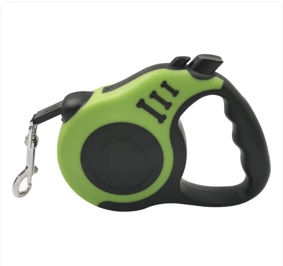 Pet Automatic Retractable Leash with Bone Print — Stylish & Durable | 3m / 5m