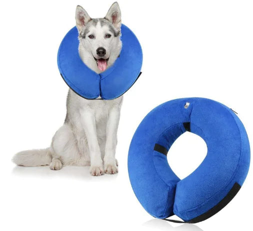 Inflatable Pet Collars for Comfort and Protection — S / M / L | Blue / Grey