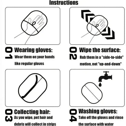 Cat Hair Remover Glove — Dual-Sided Grooming & Hair Removal