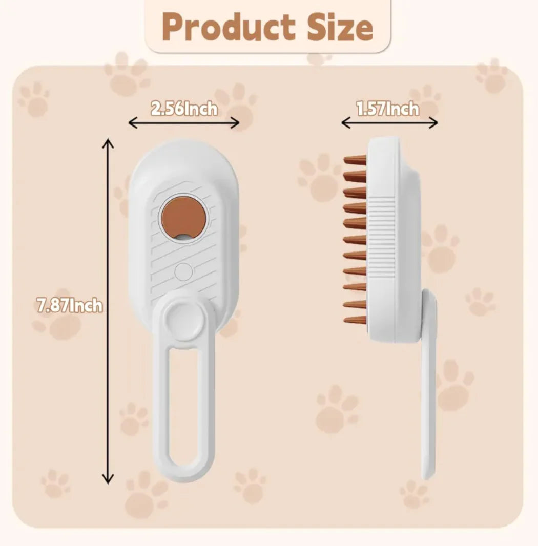 Fenya™ 3-in-1 Cat Steam Brush — Groom, Clean & Massage in One | Foldable Handle + Gentle Steam Spray