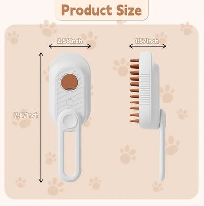 Fenya™ 3-in-1 Cat Steam Brush — Groom, Clean & Massage in One | Foldable Handle + Gentle Steam Spray