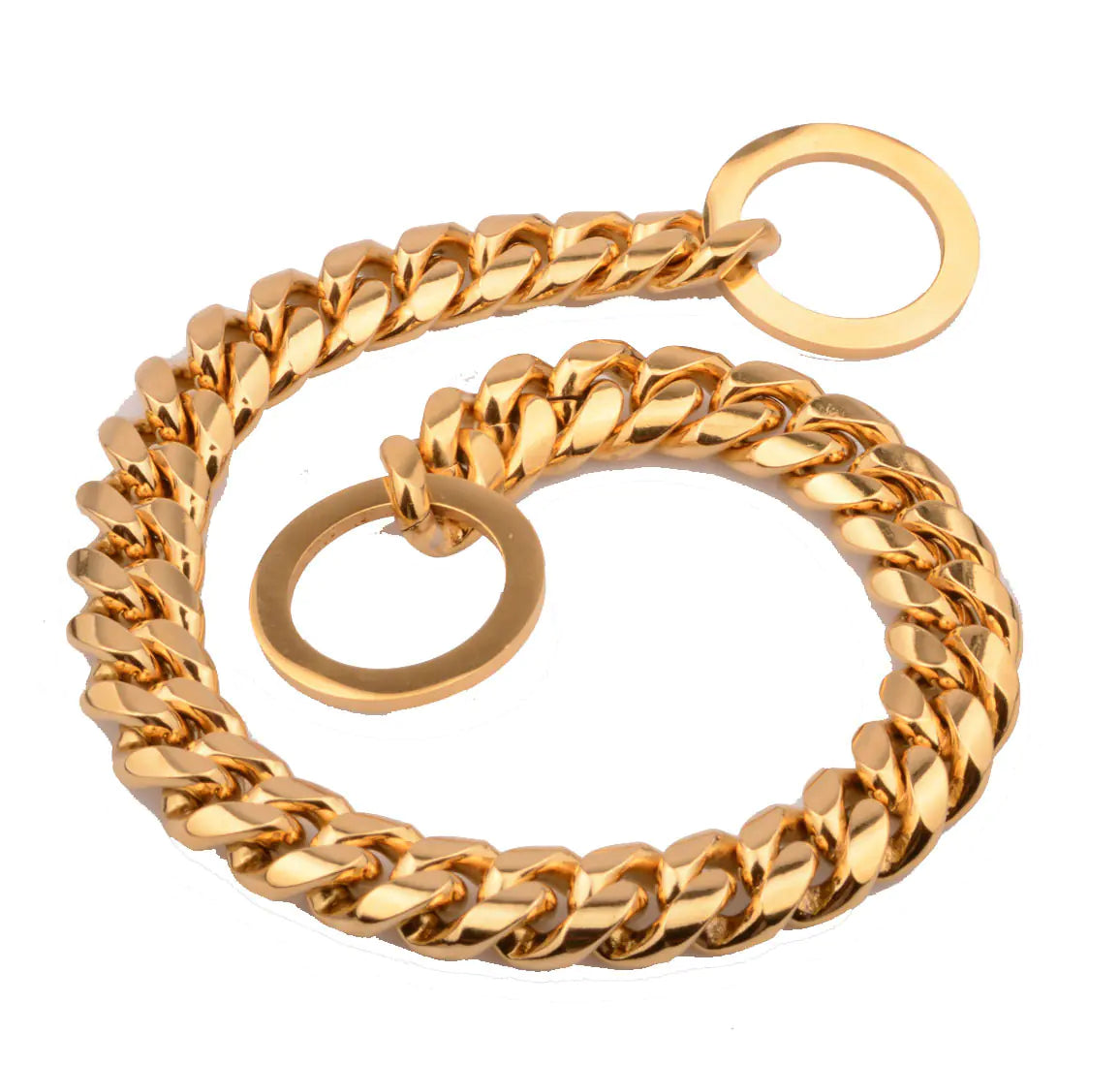 Fenya™ Cuban Chain Dog Necklace — 10mm Gold Stainless Steel | Stylish & Durable