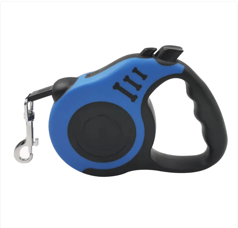 Pet Automatic Retractable Leash with Bone Print — Stylish & Durable | 3m / 5m