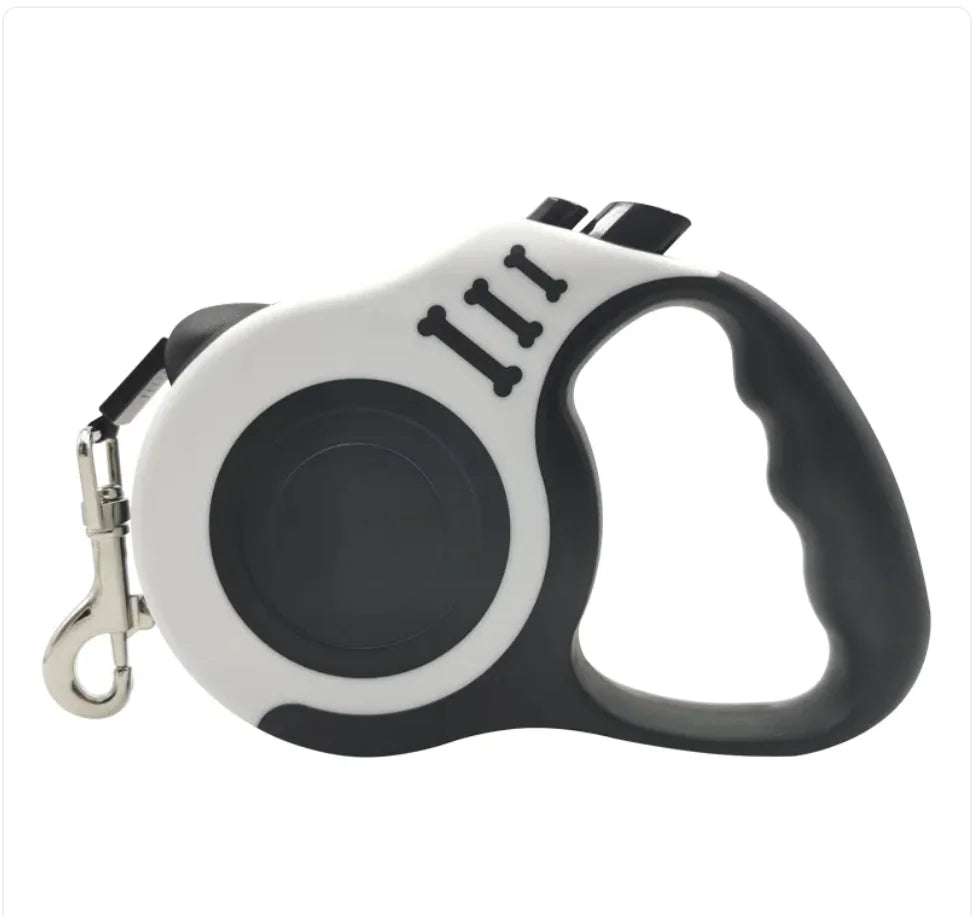 Pet Automatic Retractable Leash with Bone Print — Stylish & Durable | 3m / 5m