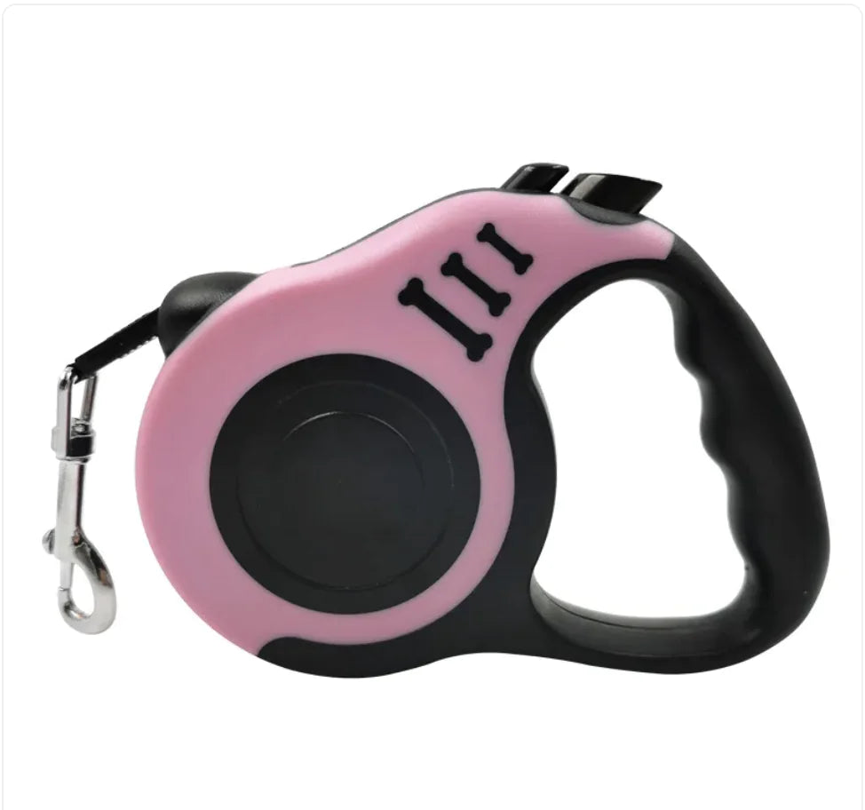 Pet Automatic Retractable Leash with Bone Print — Stylish & Durable | 3m / 5m