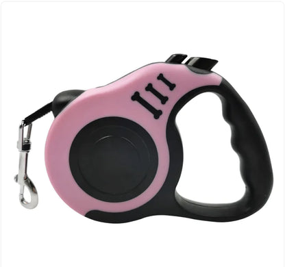 Pet Automatic Retractable Leash with Bone Print — Stylish & Durable | 3m / 5m