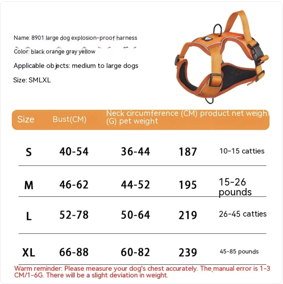 Fenya™ Reflective Dog Harness with Leash — Durable Polyester